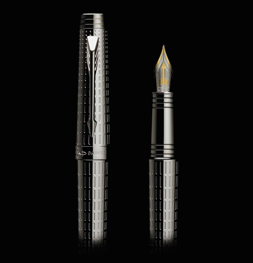 Parker Premier Deluxe fountain and ballpoint pens with ST.
