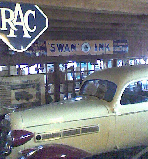 Ink sign Swan ink enamelled sign.