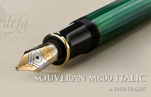M800 Pelikan Souveran Italic fountain pen.