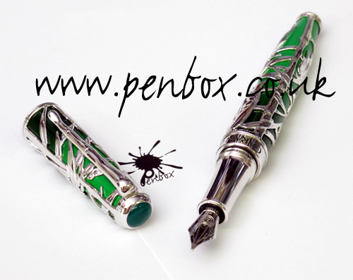 Limited edition Caran d'Ache Bamboo fountain pen in silver.