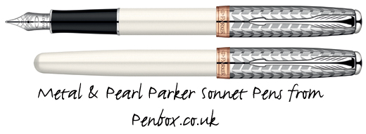 Metal & Pearl Parker Sonnet pens