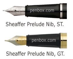 Sheaffer Prelude Nibs, fine, medium and broad.