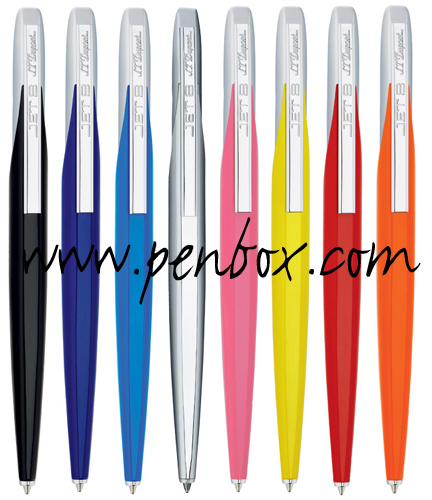 S T Dupont Jet 8 ballpoint pens.