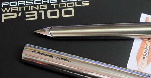 P'3135 Porsche Design Solid fountain pen in solid titanium.