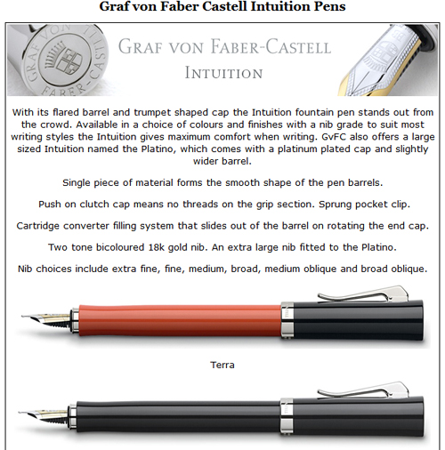 Graf von Faber Castell Intuition.