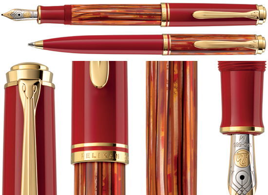 Special Edition M600 Pelikan Souveran Tortoiseshell Red fountain pen.
